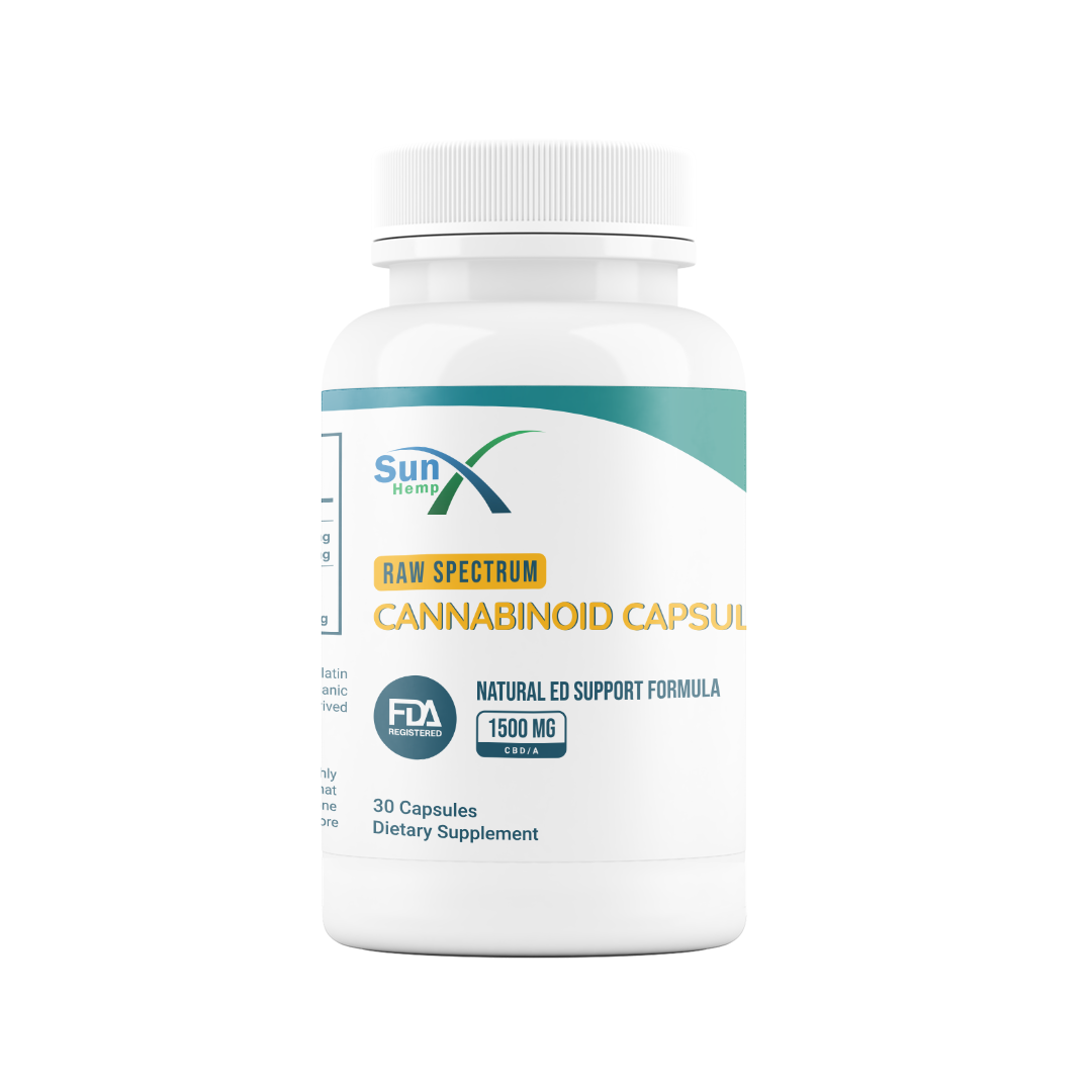 Raw Spectrum 1500mg CBD/CBDA Capsules ED Support Formula