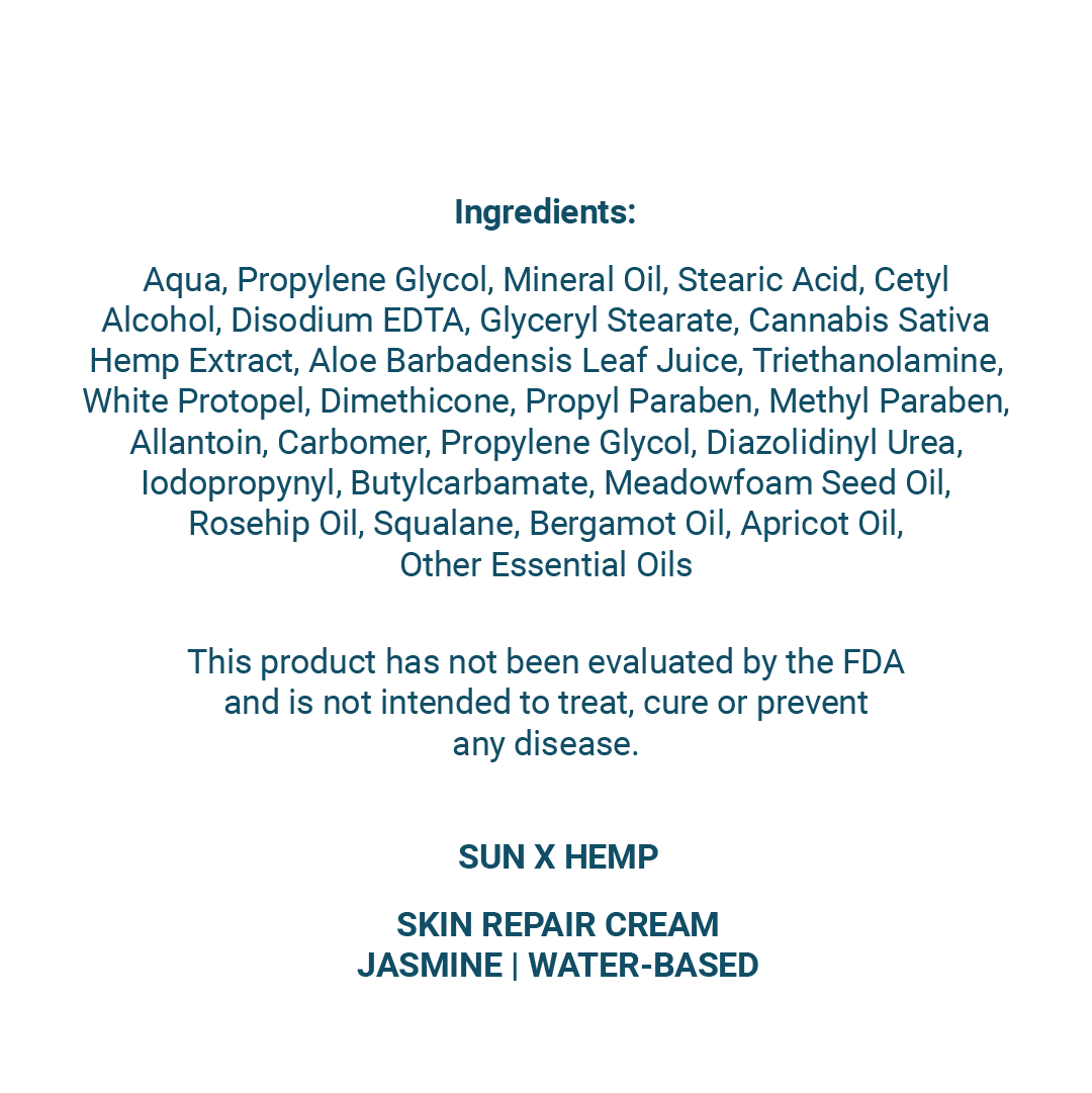Skin Repair Cream 2500mg CBD Jasmine