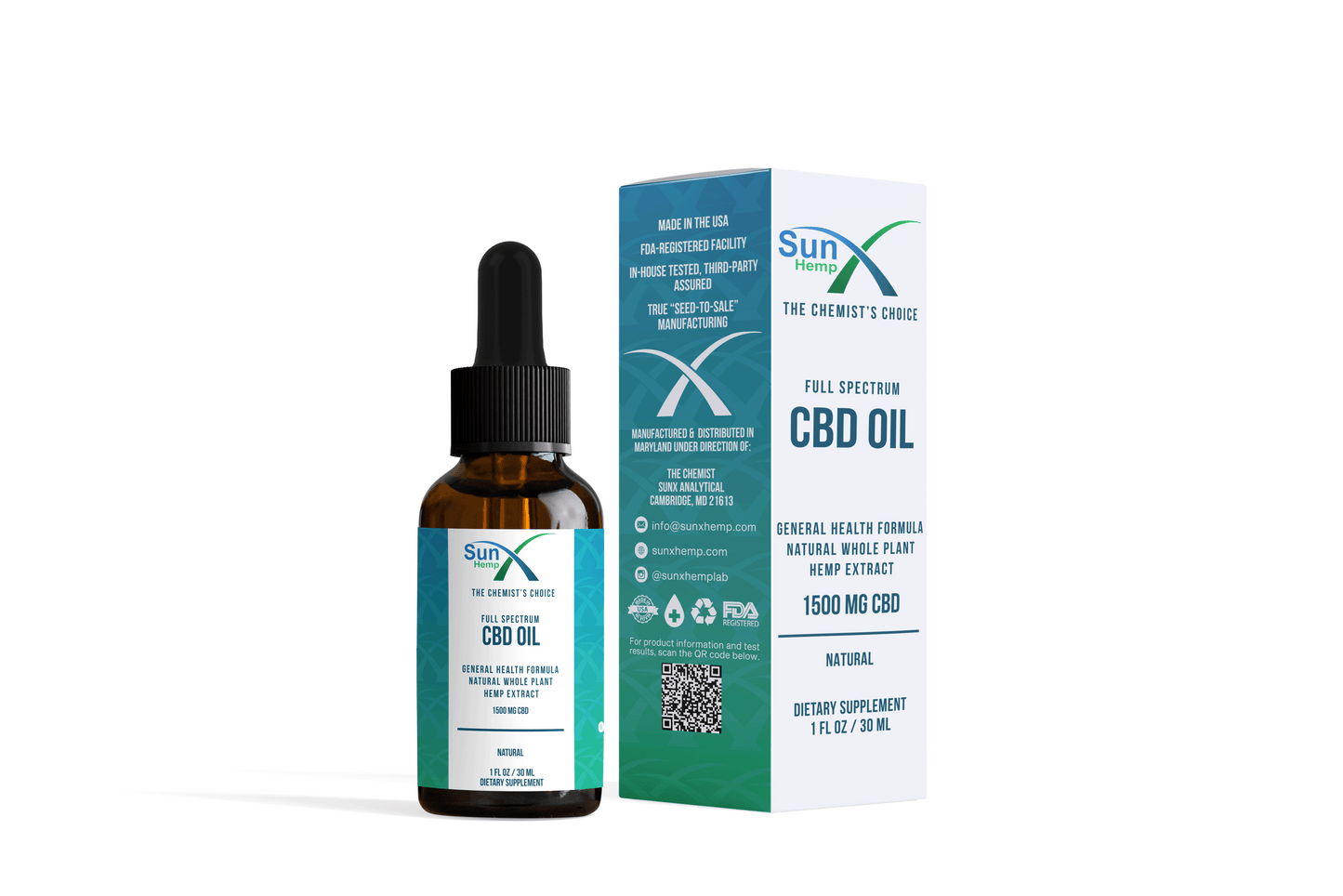 Full Spectrum 1500mg CBD Oil (Natural)