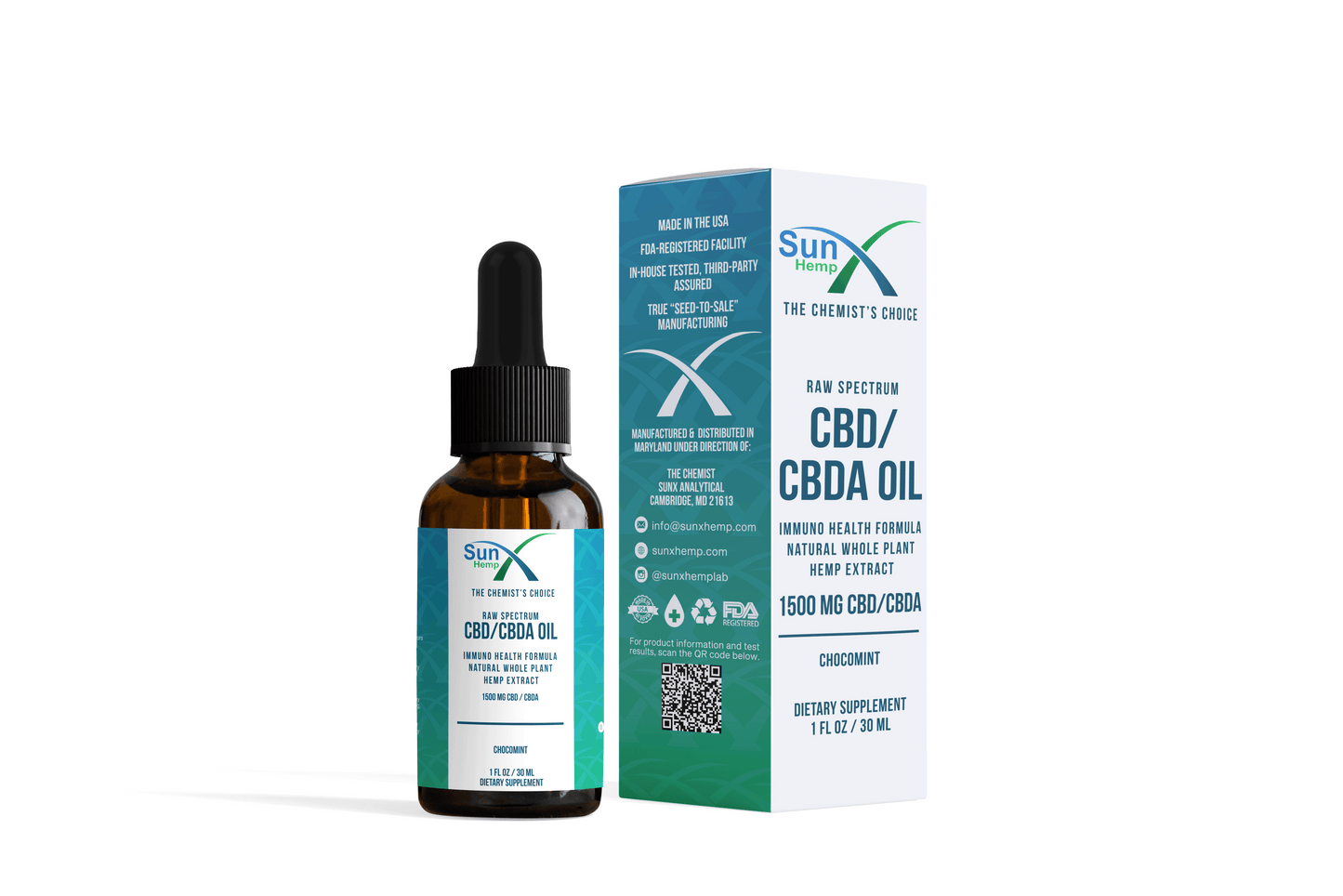 Raw Spectrum 1500mg CBD/CBDA Oil (Chocomint)